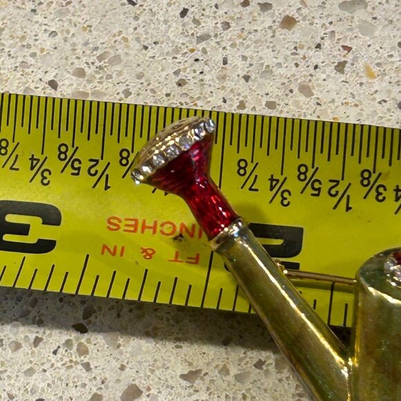 Metropolitan Museum of Art Brooch, inspired by Faberge's Watering Can Red Handle - Picture 15 of 15